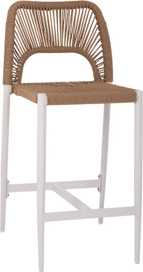 Stool for Bar Outdoor White, Beige 46x58x95cm