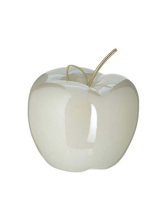 Inart Διακοσμητικό Μήλο από Κεραμικό Υλικό 12x12x14cm