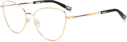 Missoni Metal Eyeglass Frame Cat Eye Rose Gold MIS 0097 000 Missoni Metal Eyeglass Frame Cat Eye Rose Gold MIS 0097 000