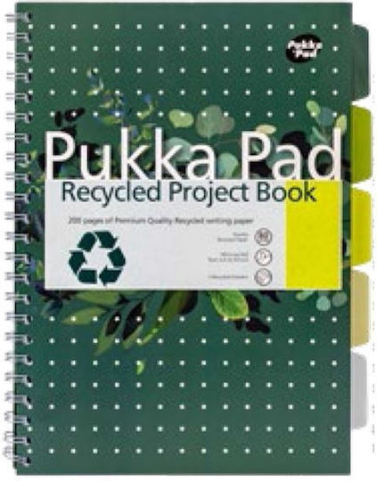 Pukka Спирал Тетрадка На райета A4 100 Листа 5 Теми Project Book Многоцветен 1бр