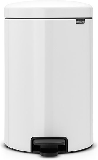 Brabantia Brabantia Metallic Waste Bin with Pedal White 20L