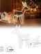 ECD Germany Illuminated Christmas Plastic Figure Reindeer White Length 77cm