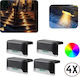 Set 4 Wand-Solarleuchten 0.2W 6lm IP44 8cmx4.5cmx4.4cmcm