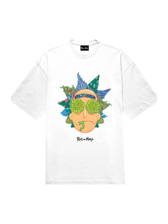 PCMerch Tricou Rick și Morty Alb Bumbac