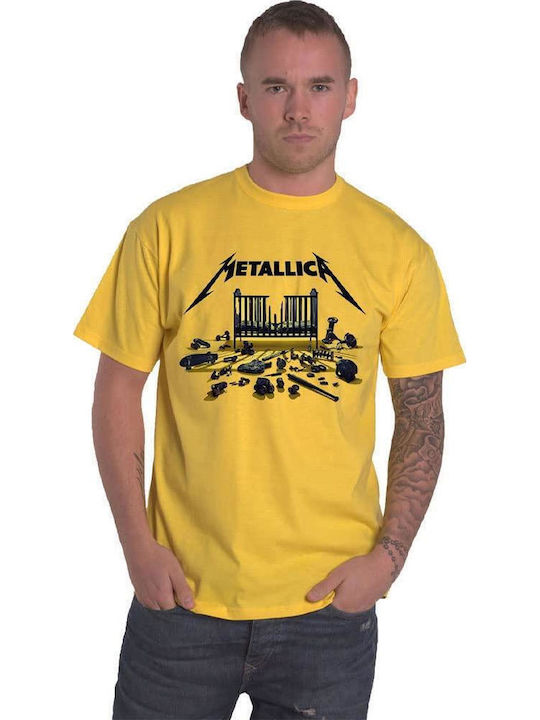 Rock Off Metallica Logo T-shirt Yellow
