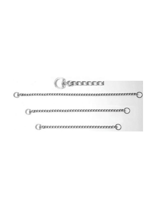 Ikaros Πνίχτης Σκύλου Αλυσίδα σε Ασημί χρώμα 4mm x 60cm