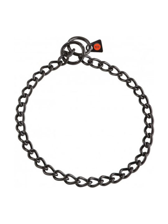 Sprenger Stainless Steel Dog Choker Chain in Black color Small 3mm x 65cm