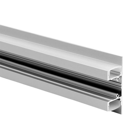 Aca Updown Extern Aluminiumprofil für LED-Streifen mit Opal Abdeckung 200cm