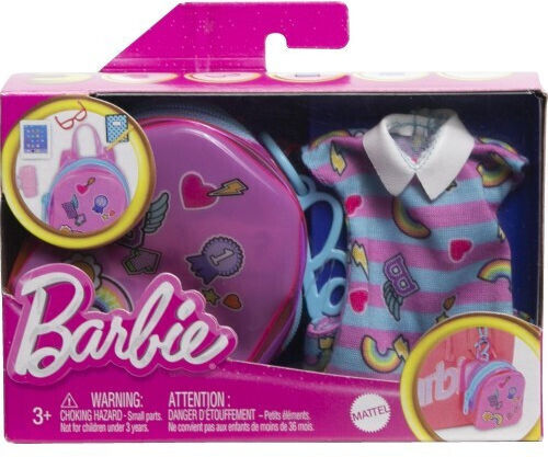 Barbie Deluxe Bag with School Outfit and themed Accessories Puppenkleidung für 3+ Jahre alt+ Jahre
