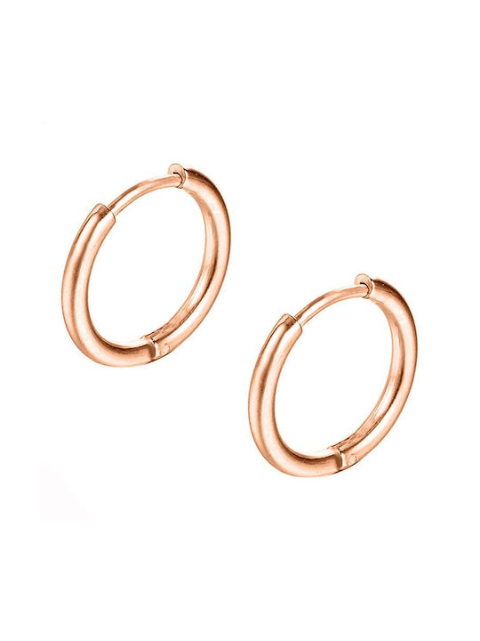 Amor Amor Earrings Hoops made of Steel Gold Plated