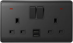 Elmark London Power Socket Black 1pcs