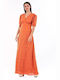 Bellino Sommer Maxi Kleid Orange