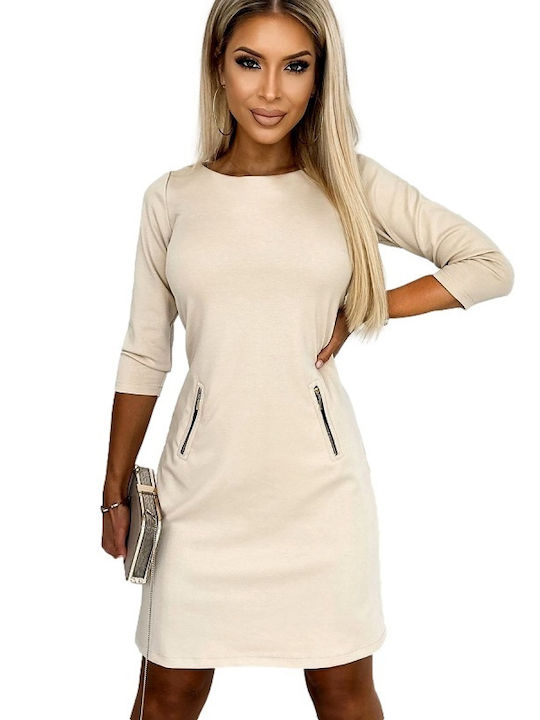 Numoco Mini Dress Beige