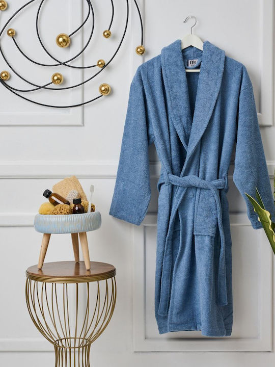 Cokitex Pure Collar Bathrobe Blue