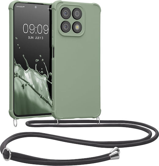 KWmobile Matte Back Cover Silicone with Strap Green (Honor X8a)