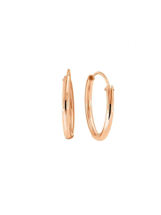 Eforo Earrings Hoops made of Silver Gold Plated