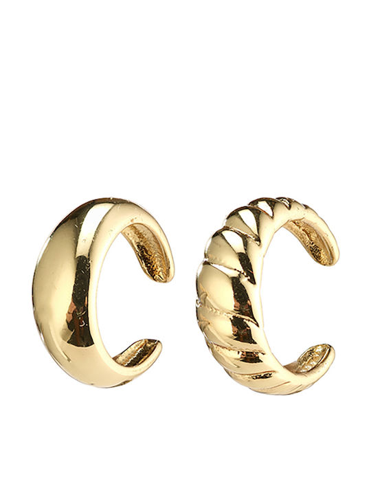 Pilgrim Cercei Cuff Placat cu aur cu Pietre