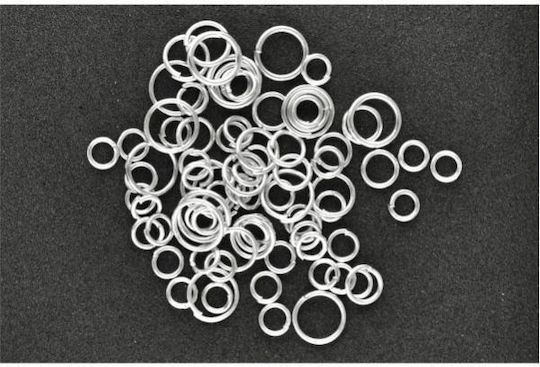 Meyco Metallic Link for Jewelry from Silver Thickness 3mm. Set 200pcs