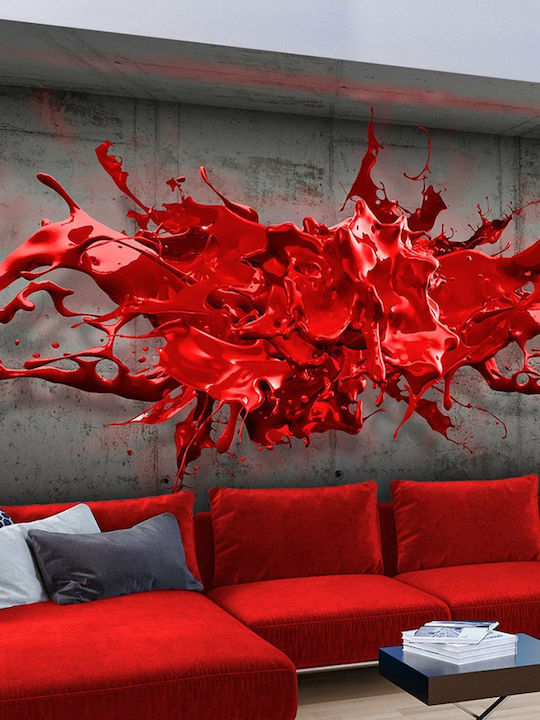 Wall Mural Fabric Red L300xW210cm