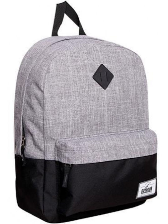 KalGav School Bag Backpack Junior High-High School Gray with Water Bottle Holder 25Liters