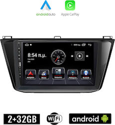 Booma Car-Audiosystem für Volkswagen Tiguan 2016> (Bluetooth/USB/WiFi/GPS/Apple-Carplay/Android-Auto) mit Touchscreen 9"