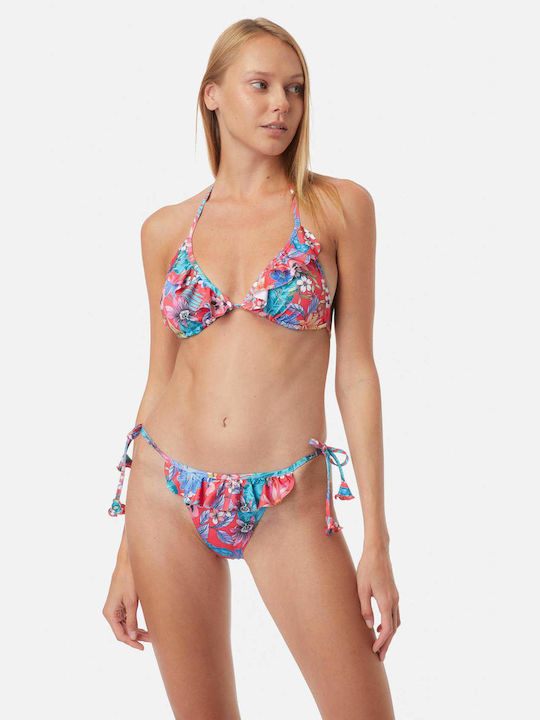 Minerva Bikini Slip mit Schnürchen Fuchsie