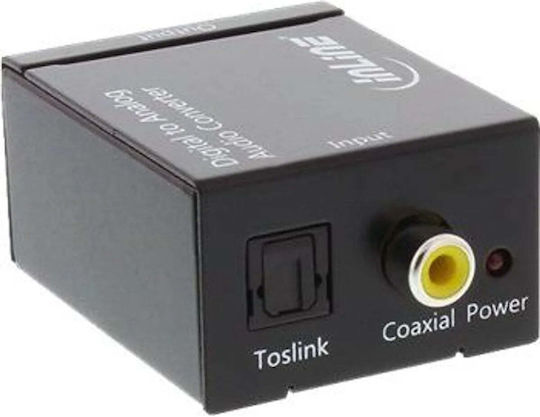 InLine Μετατροπέας RCA / Toslink female σε RCA female Κόκκινο 1τμχ 65002