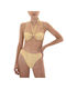 Bikini Slip Hohe Taille Gold