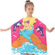 Mermaid Kinder Strandponcho Mehrfarbig