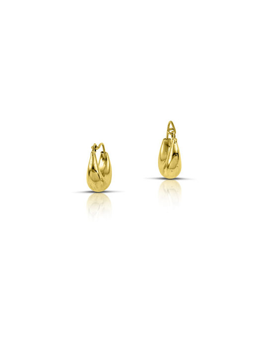 Hillas Earrings Hoops Gold Plated