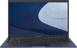 Asus ExpertBook B1 B1400CBA-GR51C0X 14" FHD (Nucleu i5-1235U/8GB/512GB SSD/W11 Pro) Star Black (Tastatură GR)