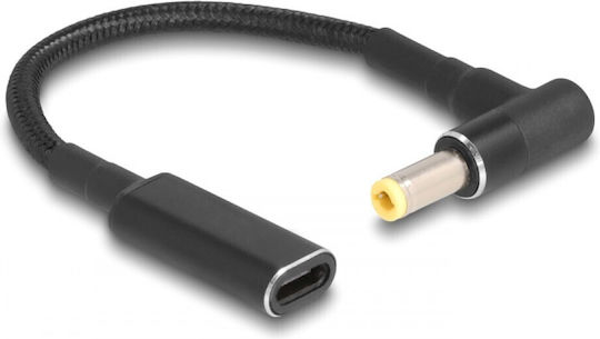 Powertech to 5.5x2.5mm 15cm Convertor DC masculin în USB-C feminin 1buc