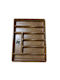 Organizator pentru tacâmuri de sertar din plastic 49.5x37x4.5cm maro