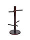 Karvounis Wooden Mug Stand 15x15x33cm Brown