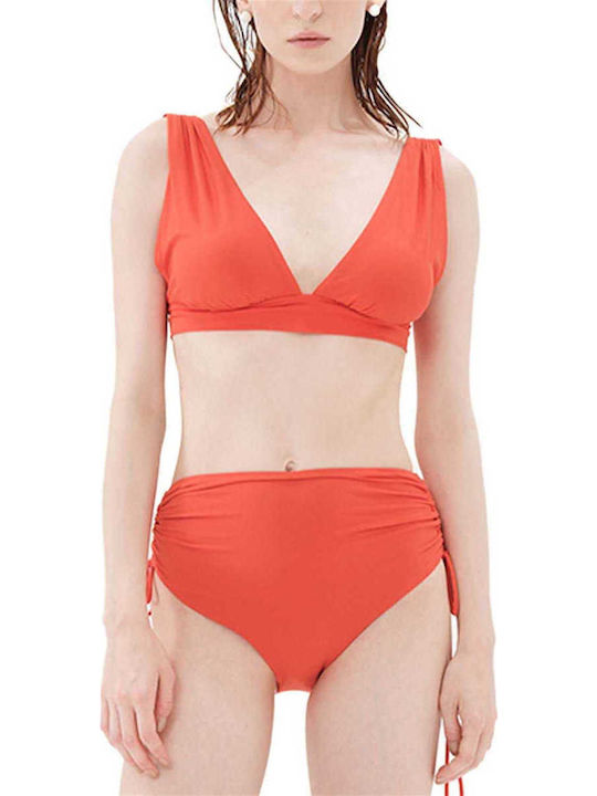 Set Bikini Ψηλόμεσο Κόκκινο