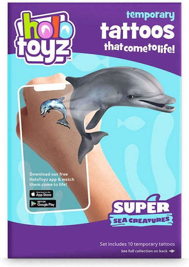 holotoyz Super Sea Creatures Augmented Reality Татуировки Детски татуировки
