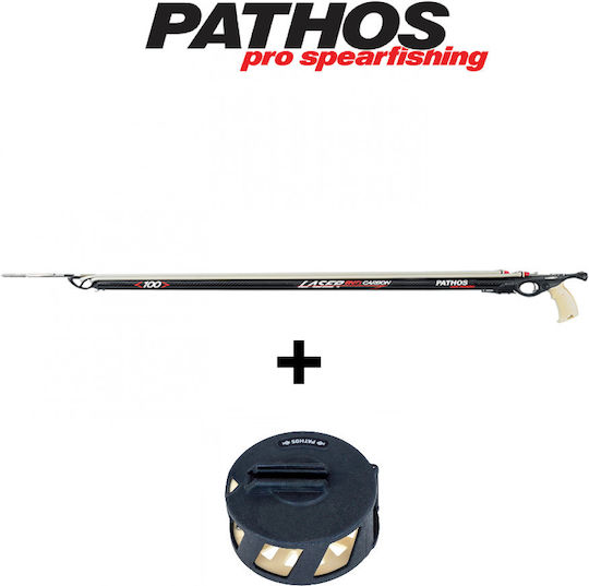 Pathos Speargun with Rubber Saragos Evo Carbon 100cm with Guide E1704