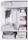 Ordinett Fabric Hanging Storage Case for Clothes / Suit 60x60x100cm 1pcs