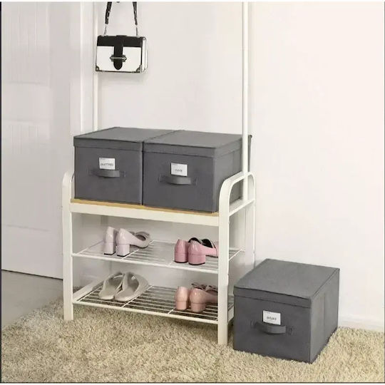 Tpster Fabric Storage Box For Clothes in Gray Color 18x33x15cm 1pcs