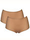 Ψηλόμεσα Γυναικεία Slip 2Pack χωρίς Ραφές Ροζ