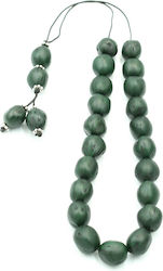 Worry Beads Made of Green Nutmeg