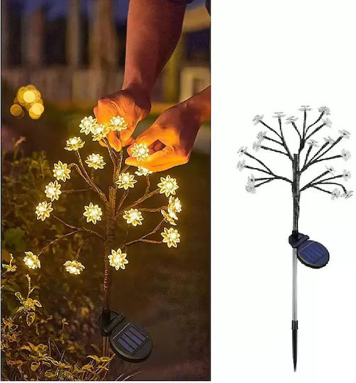 SLF22A Set of 2 Stake Solar Lights Flowers with Warm White Light IP44