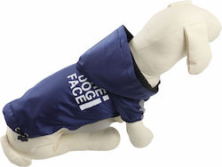 Dogface Waterproof Dog Coat with Hood Blue 41cm