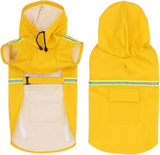 Animal Yellow Waterproof Dog Coat with 85cm Back Length