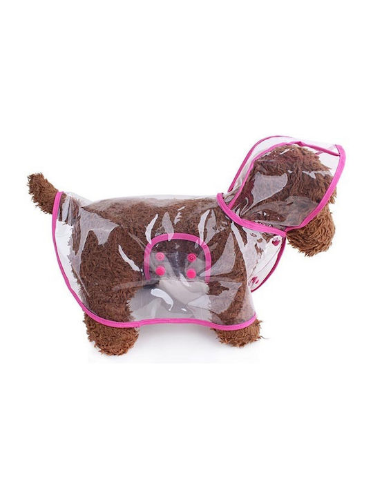 Value Hundemantel Wasserdicht Kapuzen Transparent mit Rückenlänge 23 cm.