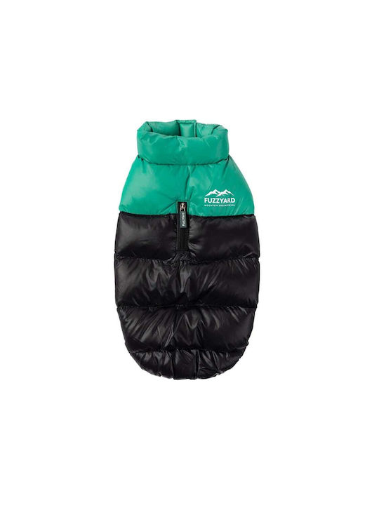Fuzzyard East Harlem Green Waterproof / Windproof Dog Coat Medium with 40cm Back Length