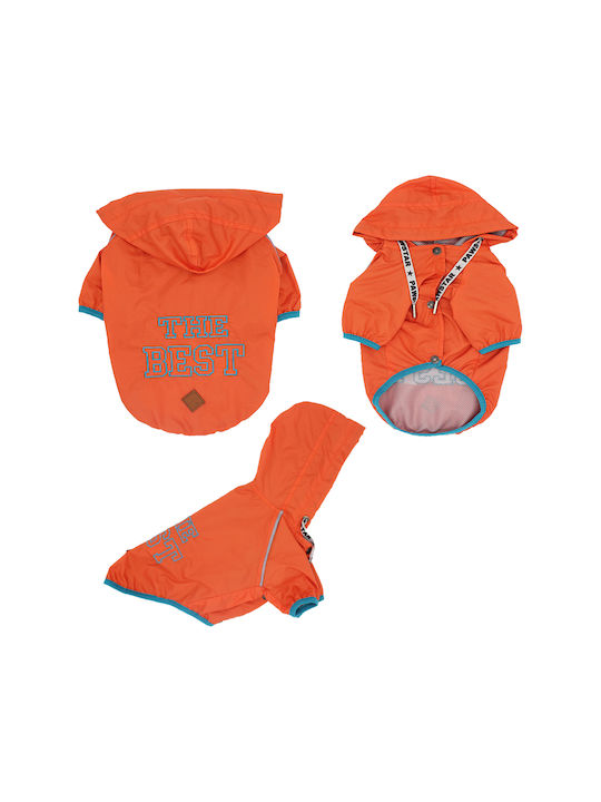 Glee Hundemantel Wasserdicht Orange mit Rückenlänge 24 cm.