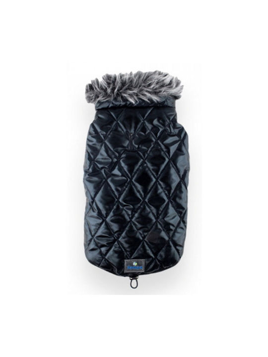 Zampa Black Fleece / Waterproof Dog Coat with 40cm Back Length