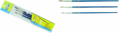 Centrum Round Paint Brush Set 3pcs