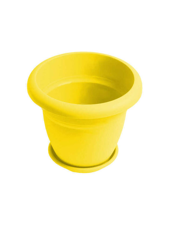 Micplast No 81 Flower Pot 27x22cm in Yellow Color